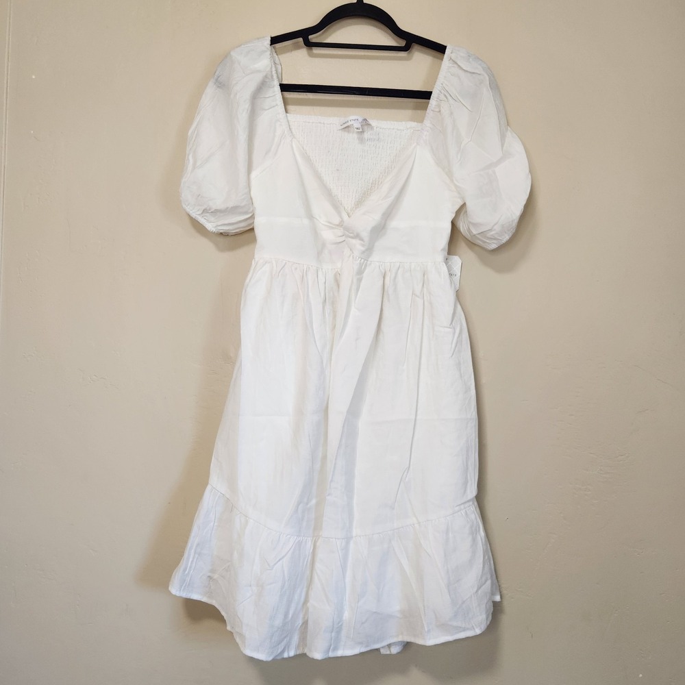 Altar'd State Puff Sleeve Open Back Dress Size L NWT